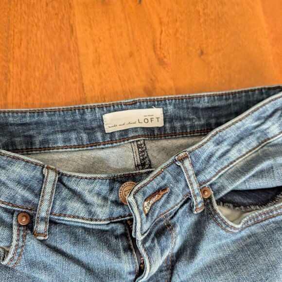 Loft Curvy Straight Denim Jeans - Women's Size 0/25 - Picture 1 of 5